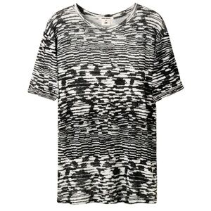 NWT Isabel Marant x H&M Black and White Short Sleeve Tee - 100% linen